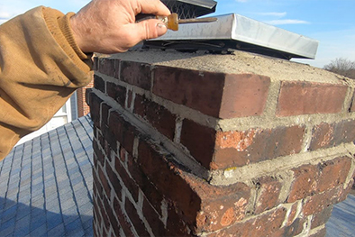 Inspecting Brick Chimney for Fireplace Chimney Repair Warwick RI